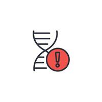 genetic disorders icon. .Editable stroke.linear style sign for use web design,logo.Symbol illustration. vector