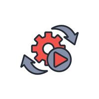 automation icon. .Editable stroke.linear style sign for use web design,logo.Symbol illustration. vector