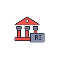 irs tax icon. .Editable stroke.linear style sign for use web design,logo.Symbol illustration. vector