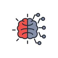 machine learning icon. .Editable stroke.linear style sign for use web design,logo.Symbol illustration. vector