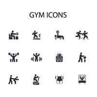 Gym and fitness icon set..Editable stroke.linear style sign for use web design,logo.Symbol illustration. vector