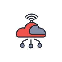Internet of Things icon. .Editable stroke.linear style sign for use web design,logo.Symbol illustration. vector