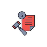 tax penalty icon. .Editable stroke.linear style sign for use web design,logo.Symbol illustration. vector