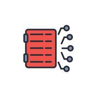 digital data icon. .Editable stroke.linear style sign for use web design,logo.Symbol illustration. vector