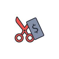 Tax deduction icon. .Editable stroke.linear style sign for use web design,logo.Symbol illustration. vector