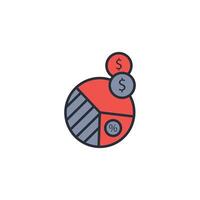tax rate icon. .Editable stroke.linear style sign for use web design,logo.Symbol illustration. vector