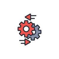 process icon. .Editable stroke.linear style sign for use web design,logo.Symbol illustration. vector