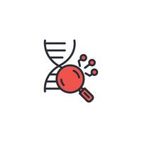 research genetics icon. .Editable stroke.linear style sign for use web design,logo.Symbol illustration. vector