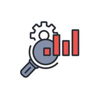 data analytics icon. .Editable stroke.linear style sign for use web design,logo.Symbol illustration. vector