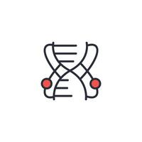 genome icon. .Editable stroke.linear style sign for use web design,logo.Symbol illustration. vector