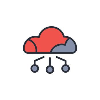 nube informática icono. .editable trazo.lineal estilo firmar para utilizar web diseño,logotipo.símbolo ilustración. vector