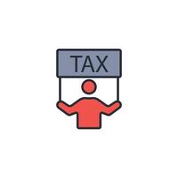 tax burden icon. .Editable stroke.linear style sign for use web design,logo.Symbol illustration. vector