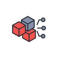 Blockchain icon. .Editable stroke.linear style sign for use web design,logo.Symbol illustration. vector