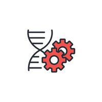 genetic engineering icon. .Editable stroke.linear style sign for use web design,logo.Symbol illustration. vector