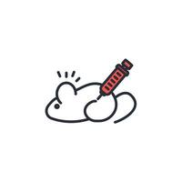 experiment rat icon. .Editable stroke.linear style sign for use web design,logo.Symbol illustration. vector