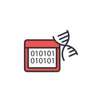 genetic code icon. .Editable stroke.linear style sign for use web design,logo.Symbol illustration. vector