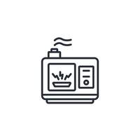 Microwave icon. .Editable stroke.linear style sign for use web design,logo.Symbol illustration. vector