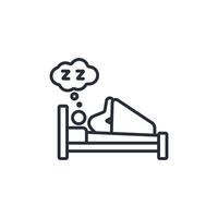dream icon. .Editable stroke.linear style sign for use web design,logo.Symbol illustration. vector