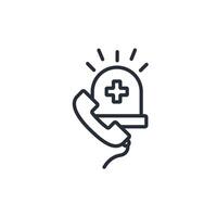 emergency icon. .Editable stroke.linear style sign for use web design,logo.Symbol illustration. vector