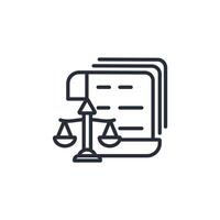 Justice icon. .Editable stroke.linear style sign for use web design,logo.Symbol illustration. vector