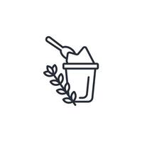 Flour icon. .Editable stroke.linear style sign for use web design,logo.Symbol illustration. vector