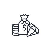 Finance icon. .Editable stroke.linear style sign for use web design,logo.Symbol illustration. vector