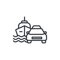 transportation icon. .Editable stroke.linear style sign for use web design,logo.Symbol illustration. vector