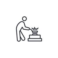 cooking icon. .Editable stroke.linear style sign for use web design,logo.Symbol illustration. vector