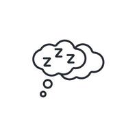 dreaming icon. .Editable stroke.linear style sign for use web design,logo.Symbol illustration. vector