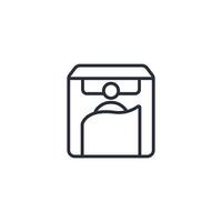 blanket icon. .Editable stroke.linear style sign for use web design,logo.Symbol illustration. vector