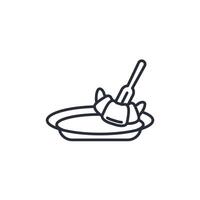 Eat icon. .Editable stroke.linear style sign for use web design,logo.Symbol illustration. vector