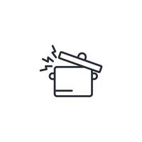 Pot icon. .Editable stroke.linear style sign for use web design,logo.Symbol illustration. vector