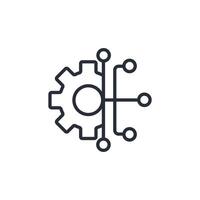 Technology icon. .Editable stroke.linear style sign for use web design,logo.Symbol illustration. vector