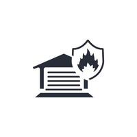 Fire station icon. .Editable stroke.linear style sign for use web design,logo.Symbol illustration. vector