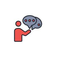 advice icon. .Editable stroke.linear style sign for use web design,logo.Symbol illustration. vector