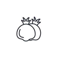 Onion icon. .Editable stroke.linear style sign for use web design,logo.Symbol illustration. vector