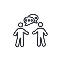 Communication icon. .Editable stroke.linear style sign for use web design,logo.Symbol illustration. vector