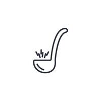 Ladle icon. .Editable stroke.linear style sign for use web design,logo.Symbol illustration. vector