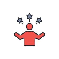 experience icon. .Editable stroke.linear style sign for use web design,logo.Symbol illustration. vector