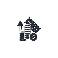 earnings icon. .Editable stroke.linear style sign for use web design,logo.Symbol illustration. vector