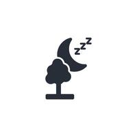 moon icon. .Editable stroke.linear style sign for use web design,logo.Symbol illustration. vector