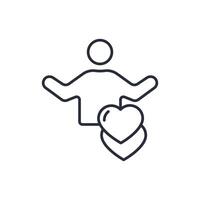 pledge icon. .Editable stroke.linear style sign for use web design,logo.Symbol illustration. vector