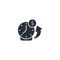 money time icon. .Editable stroke.linear style sign for use web design,logo.Symbol illustration. vector
