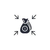 funding icon. .Editable stroke.linear style sign for use web design,logo.Symbol illustration. vector