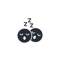 sleeping icon. .Editable stroke.linear style sign for use web design,logo.Symbol illustration. vector