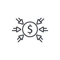 Contribution icon. .Editable stroke.linear style sign for use web design,logo.Symbol illustration. vector