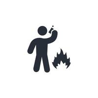 call the fire brigade icon. .Editable stroke.linear style sign for use web design,logo.Symbol illustration. vector