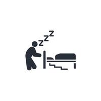 sleepwalking icon. .Editable stroke.linear style sign for use web design,logo.Symbol illustration. vector