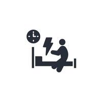 insomnia icon. .Editable stroke.linear style sign for use web design,logo.Symbol illustration. vector