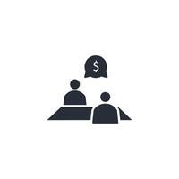 Meeting icon. .Editable stroke.linear style sign for use web design,logo.Symbol illustration. vector